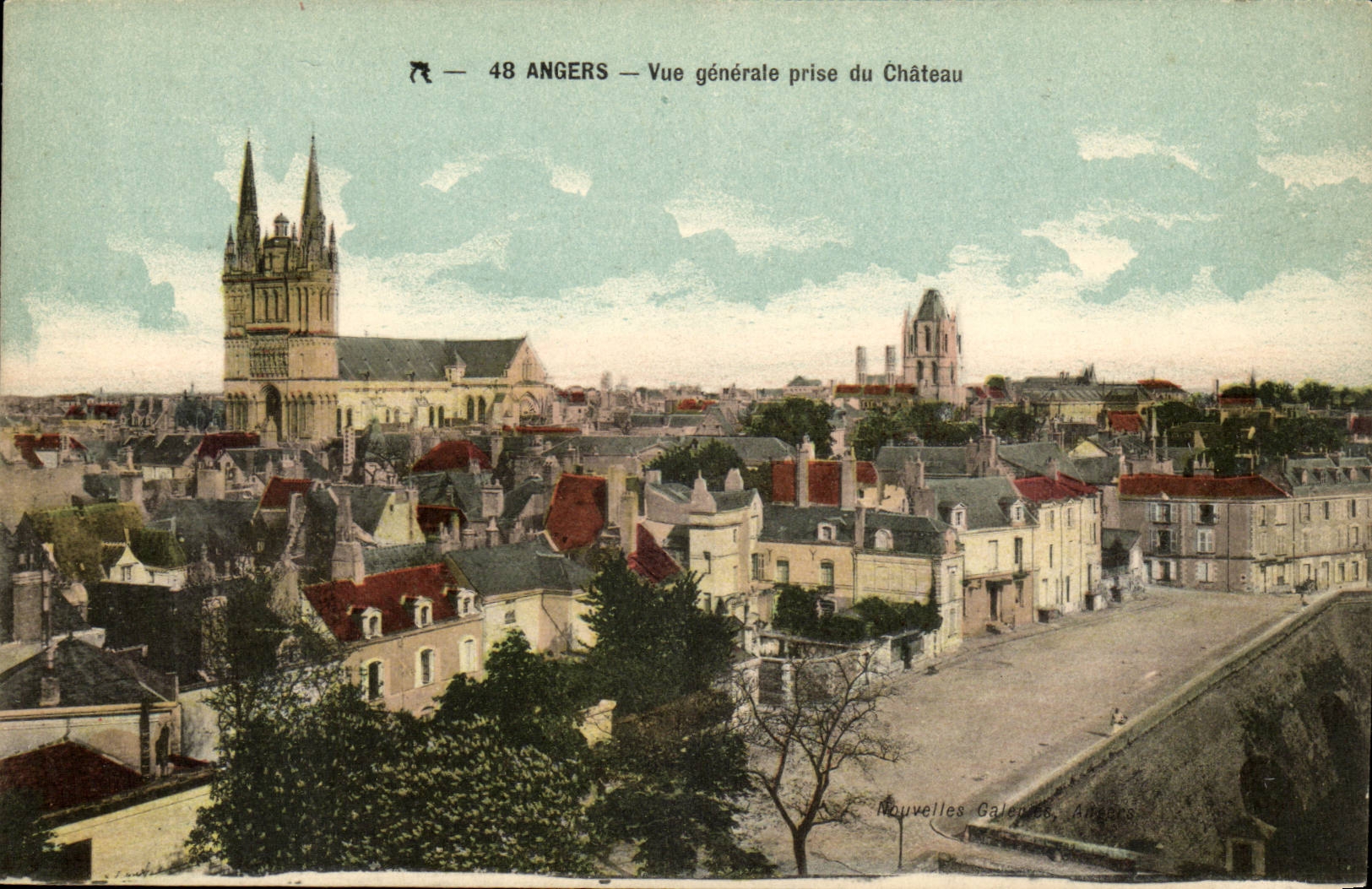 angers CPA Vue generale prise du chateau
