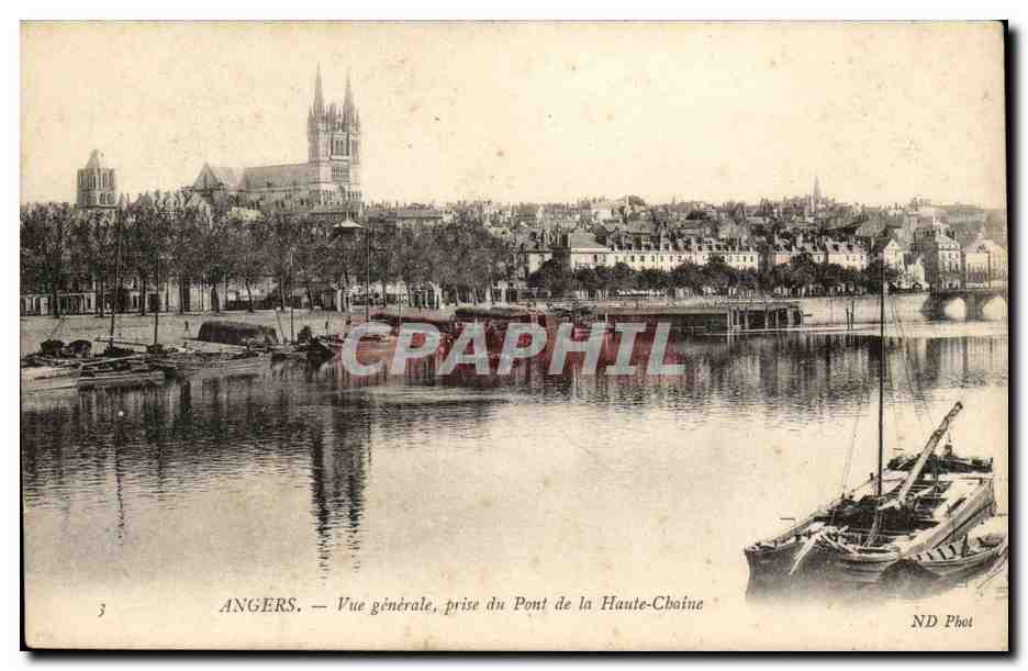 angers CPA Vue generale prise du pont de la Haute Chaine
