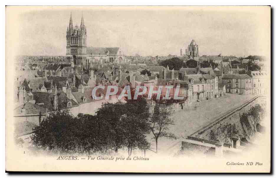 angers CPA Vue generale prise du chateau