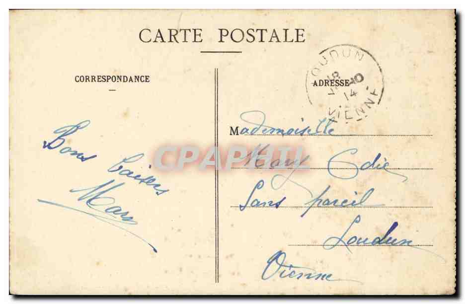 angers CPA Le pont d ela Basse Chaine vers le chateau — Rückseite