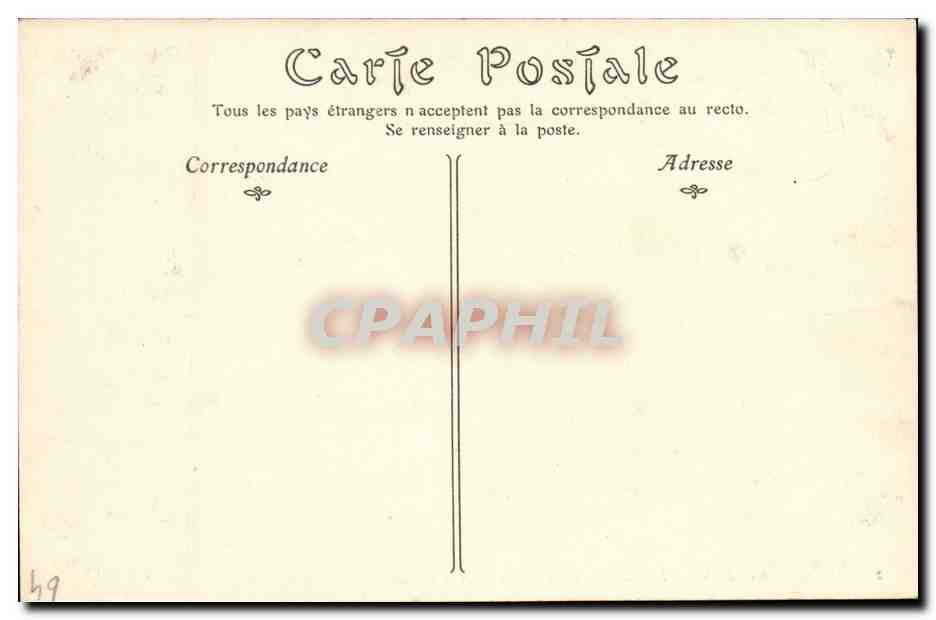 angers CPA Le pont de la Basse Chaine et le chateau — Rückseite