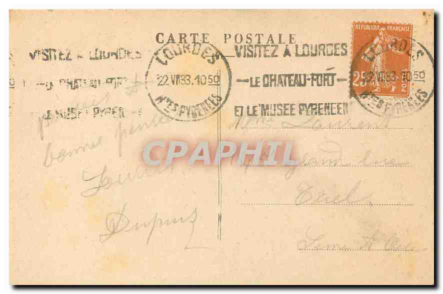 CPA Portrait et Signature authentiques de Bernadette  — Rückseite