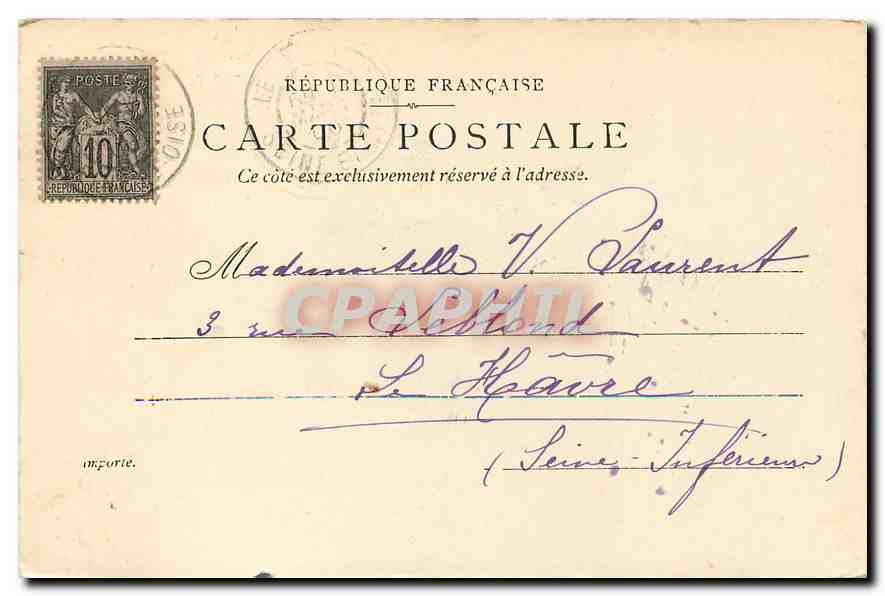 CPA St Germain en Laye Terrasse Carte 1900 — Back