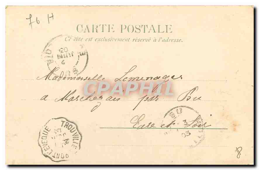 CPA Pain de Sucre le Havre  — Rückseite