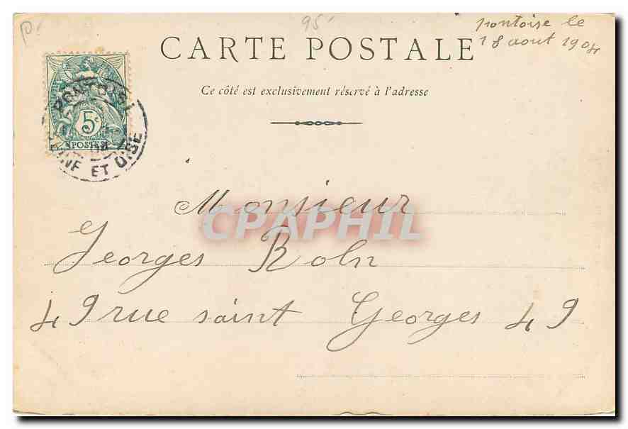 CPA Pontoise Eglise St Maclou  — Back
