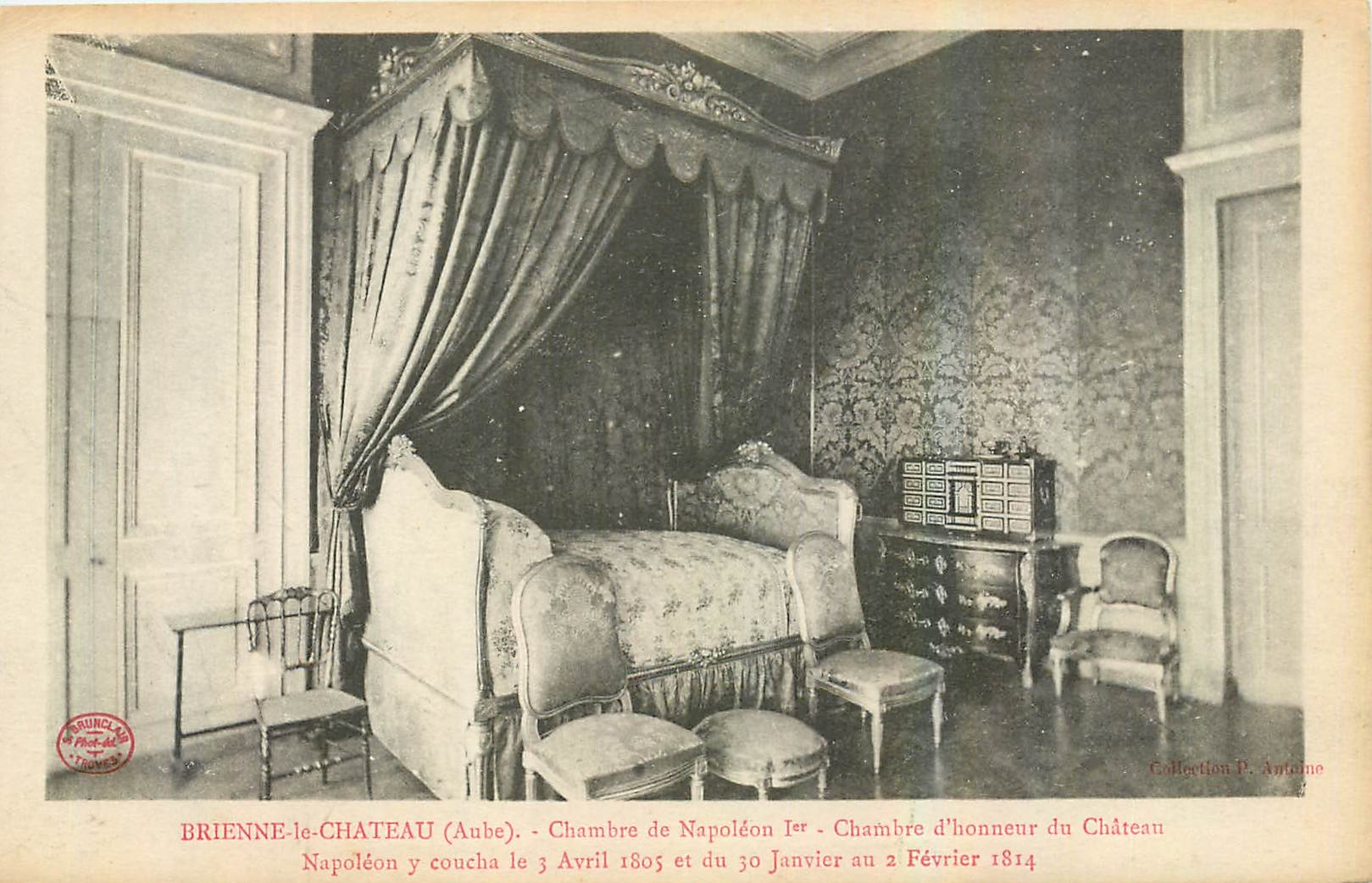 CPA Brienne le Chateau Aube Chambre de napoleon Ier Chambre d'Honneur du Chateau 