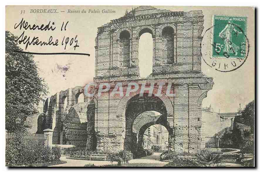 CPA Bordeaux Ruines du Palais Gallien 