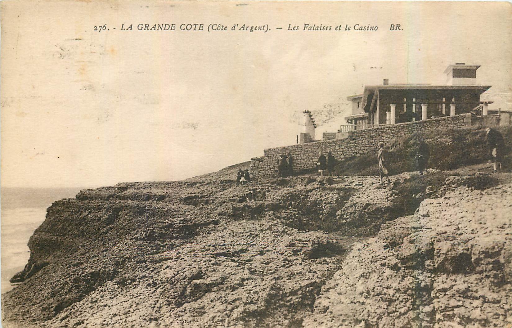 CPA La Grande Cote Cote d'Argent Les Falaises et le Casino 