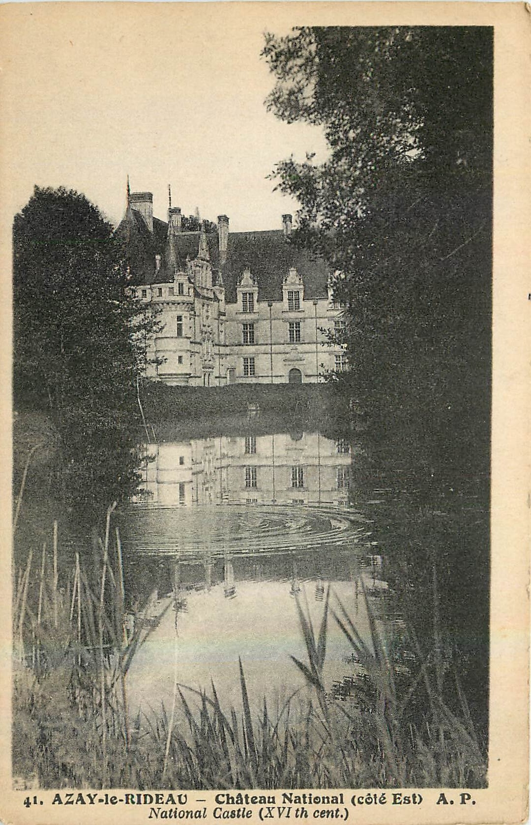 CPA Azay le Rideau Chateau National cote Est 