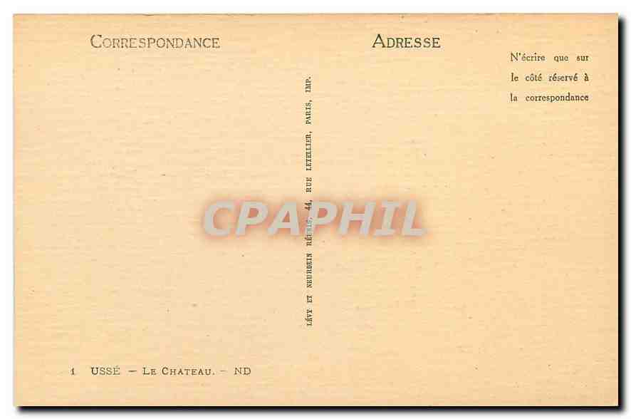CPA Usse Le Chateau  — Back