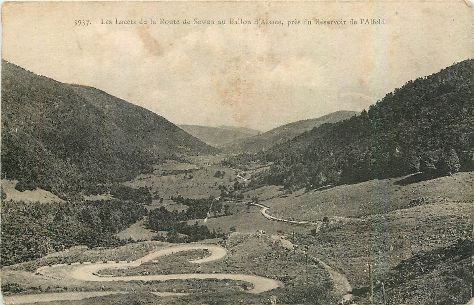 CPA Les Lacets de la Ronte de Sewen an Ballon d'Alsace pres du Reservoir de l'Alfeld 
