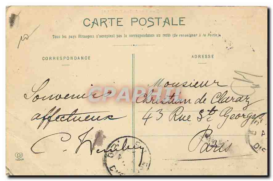 CPA Luchon Massife des Monte Maudite vus du Port de Venasque  — Rückseite