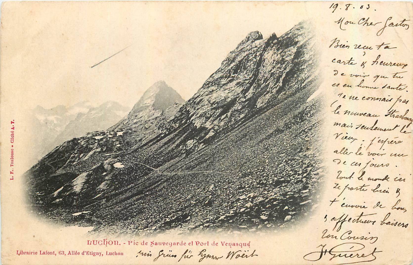 CPA Luchon Pic de Sauvegarde et Port 