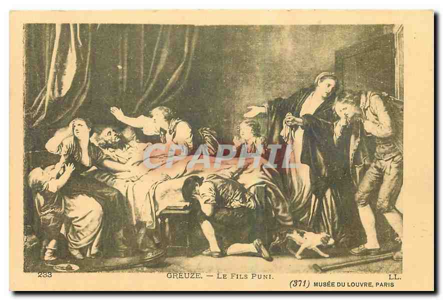 CPA Greuze Le Fils Puini Musee de Louvre 