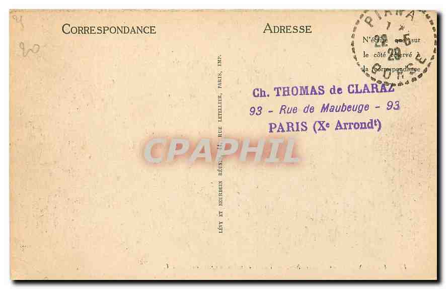 CPA Piana Les Calanches Les Grands Aiguilles  — Rückseite
