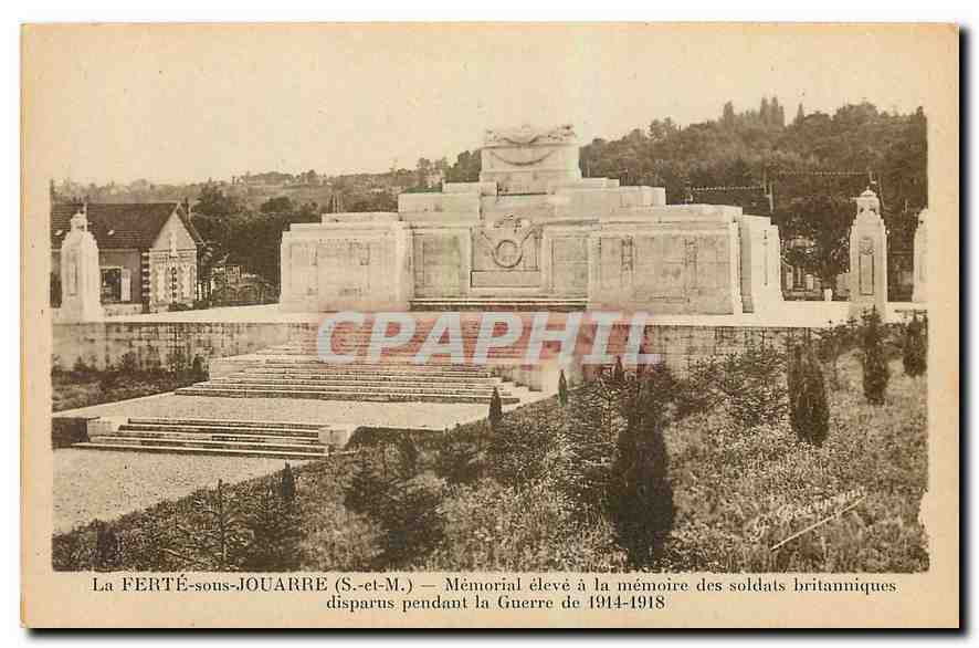 CPA La Ferte sous Jouarre S et M Memorial eleve a la memoire ds soldats britanniques disparus pendan
