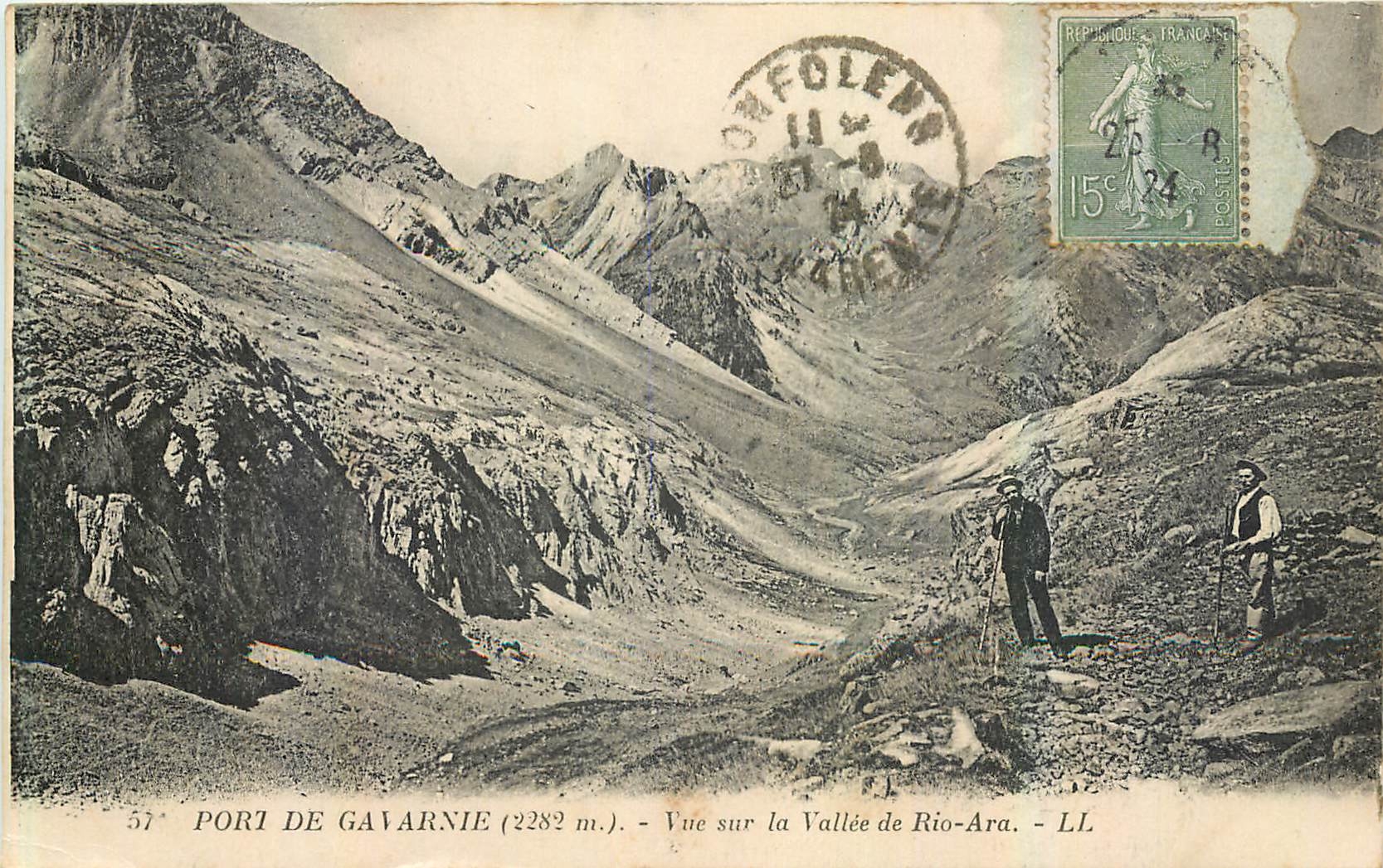 CPA Port de Gavarnie Vue sur la Vallee de Rio Ara 