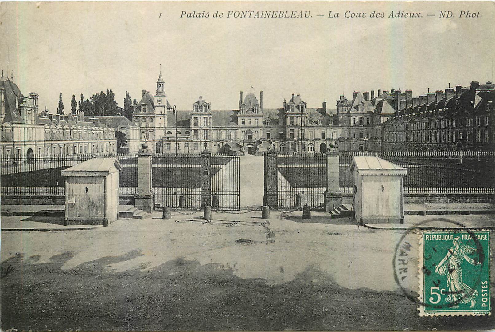 Palace of FONTAINEBLEAU — The Cour des Adieux — ND. Phot.