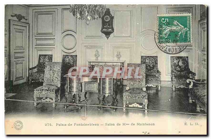 Paleis van Fontainebleau — Zaal van Madame de Maintenon — Uitgever É. L. D., n° 274