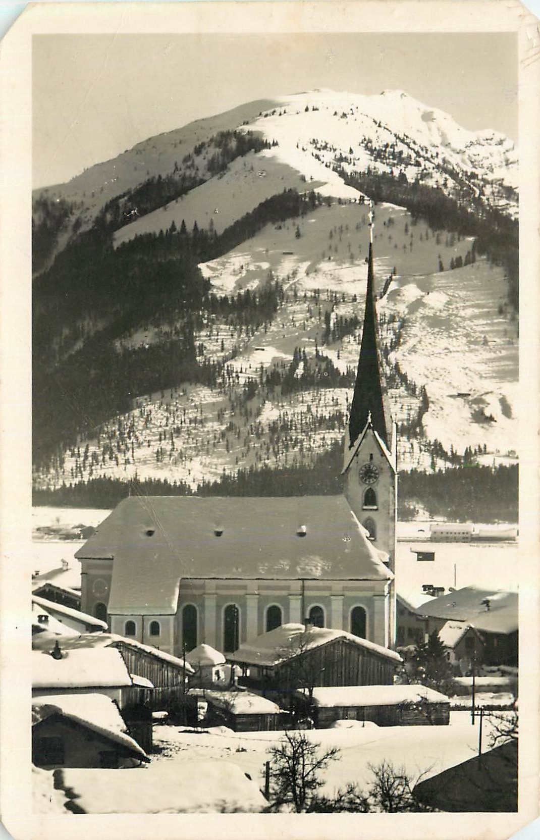 CPA Wintersportort Kossen Tirol Blick auf Unterberg 