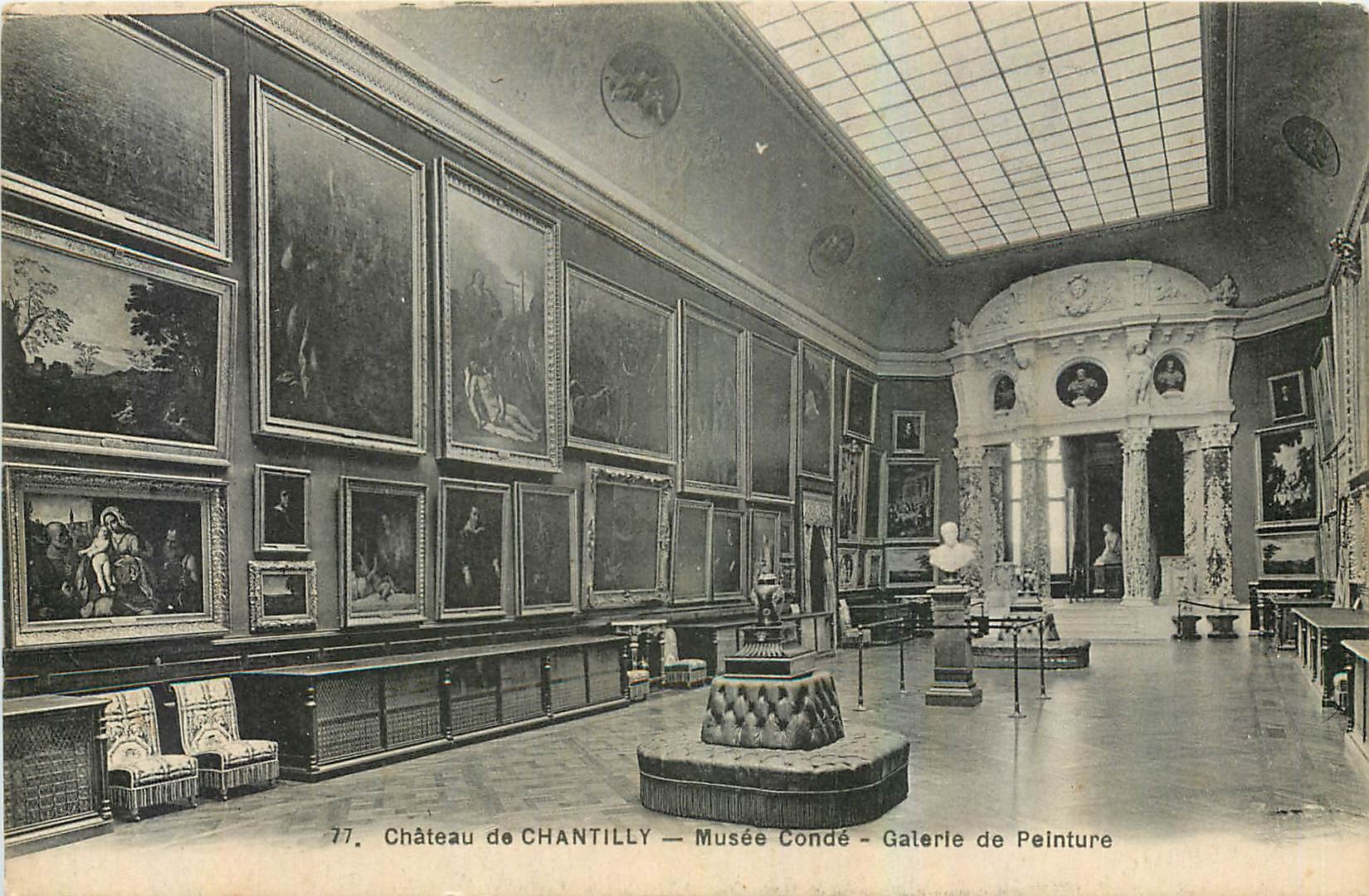 CPA Chateau de Chantilly Musee Conde Galerie de Peinture 