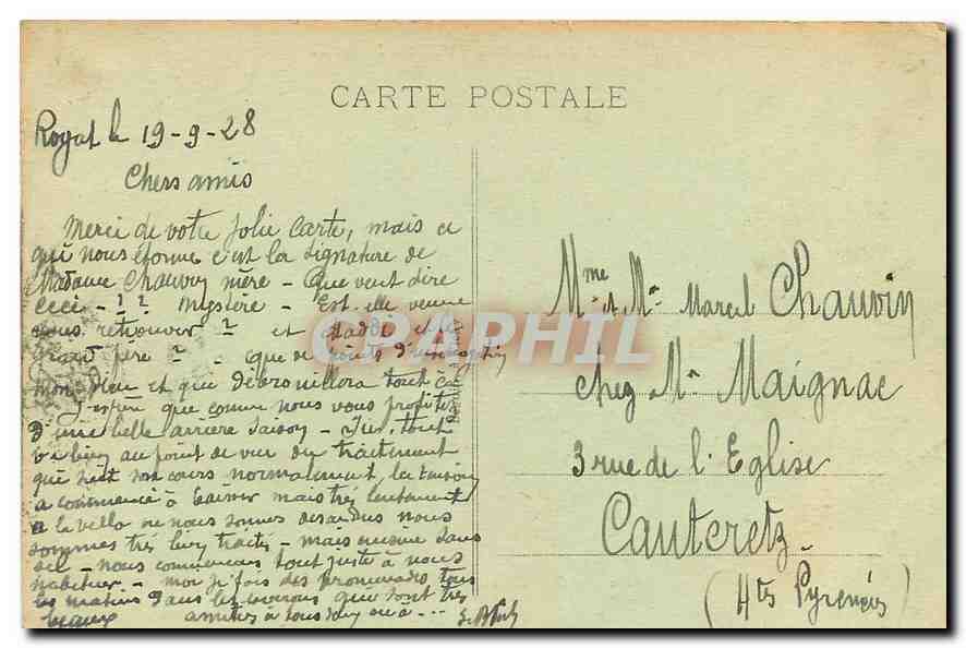 Royat-les-Bains — Le Grand Hôtel — Éditeur Idéal, n° 4242 — Reverso