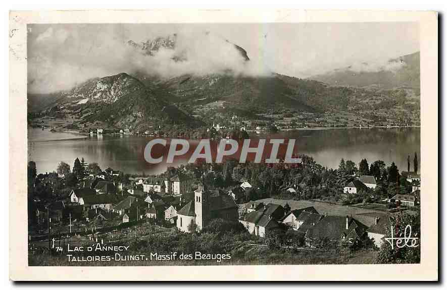 CPA Lac d'Annecy Talloires Duingt Massif des Beauges 