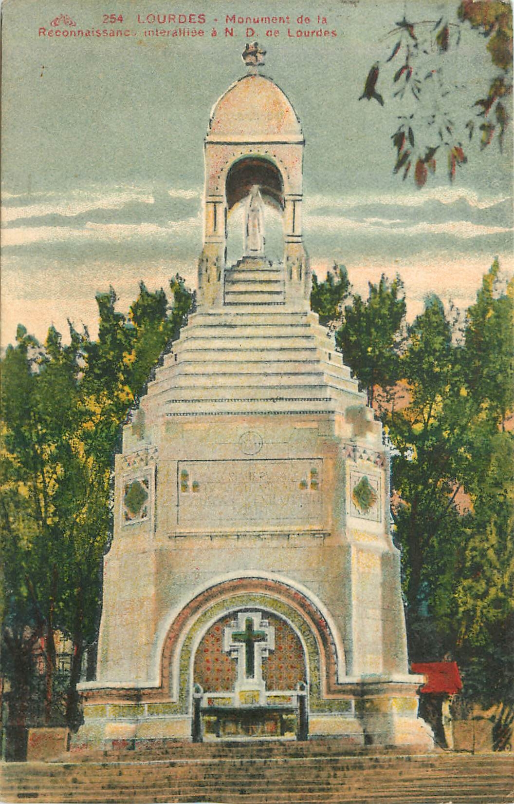 CPA Lourdes Monument de la Reconnaissance 