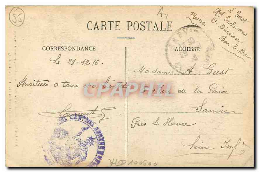 CPA Bar le Duc Mausolee de Rene de Chalons prince d'Orange Chef d'oeuvre de Ligier Richier  — Back