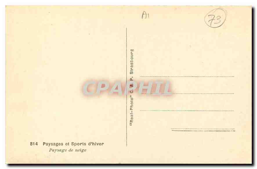 CPA Paysages et Sports d'hiver Ski — Rückseite