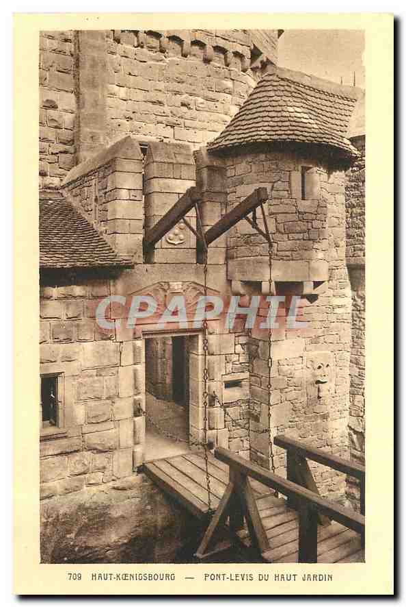 CPA Haut Koenigsbourg Pont Levis du Haut Jardin 