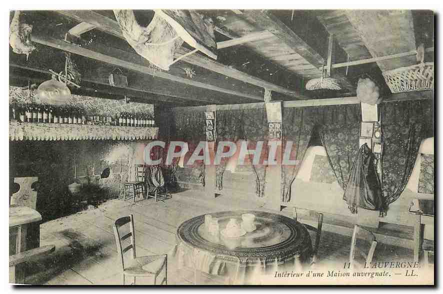 CPA L'Auvergne Interieur d'une Maison auvergnale 