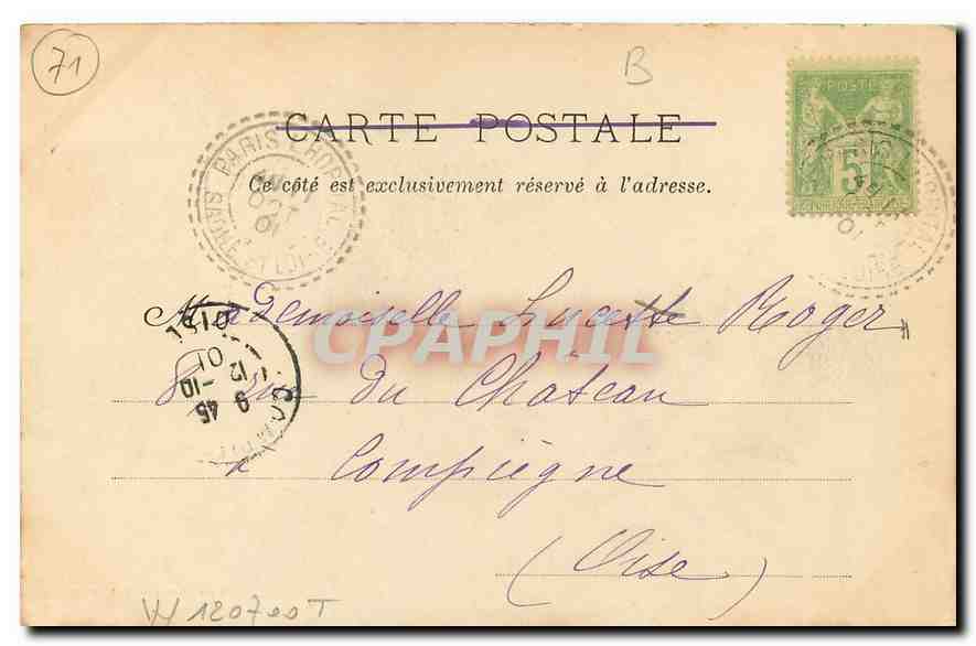 La Cascade. De Brides-les-Bains — Collection Ch. Dumathier, Autun — éditeur non identifié — Verso