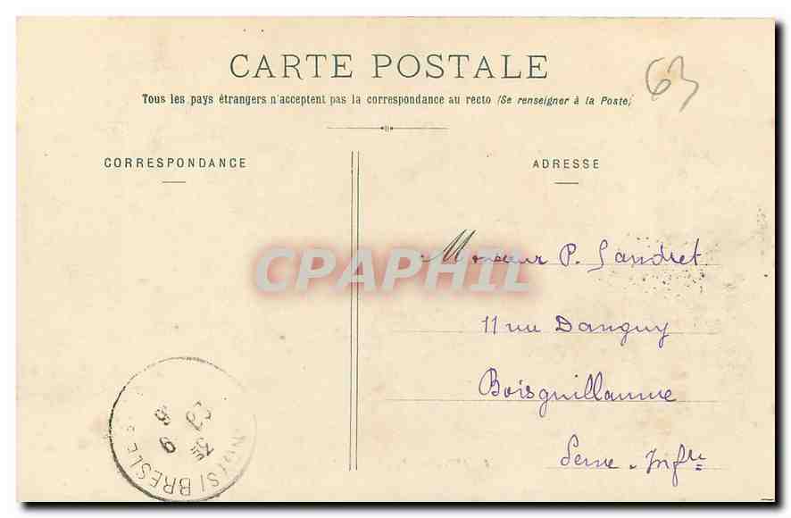 CPA Auvergne Le Puy de Dome Moutons — Rückseite