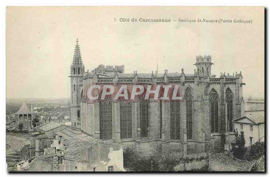 CPA Cite de Carcassonne Basilique St Nazaire Partie Gothique 