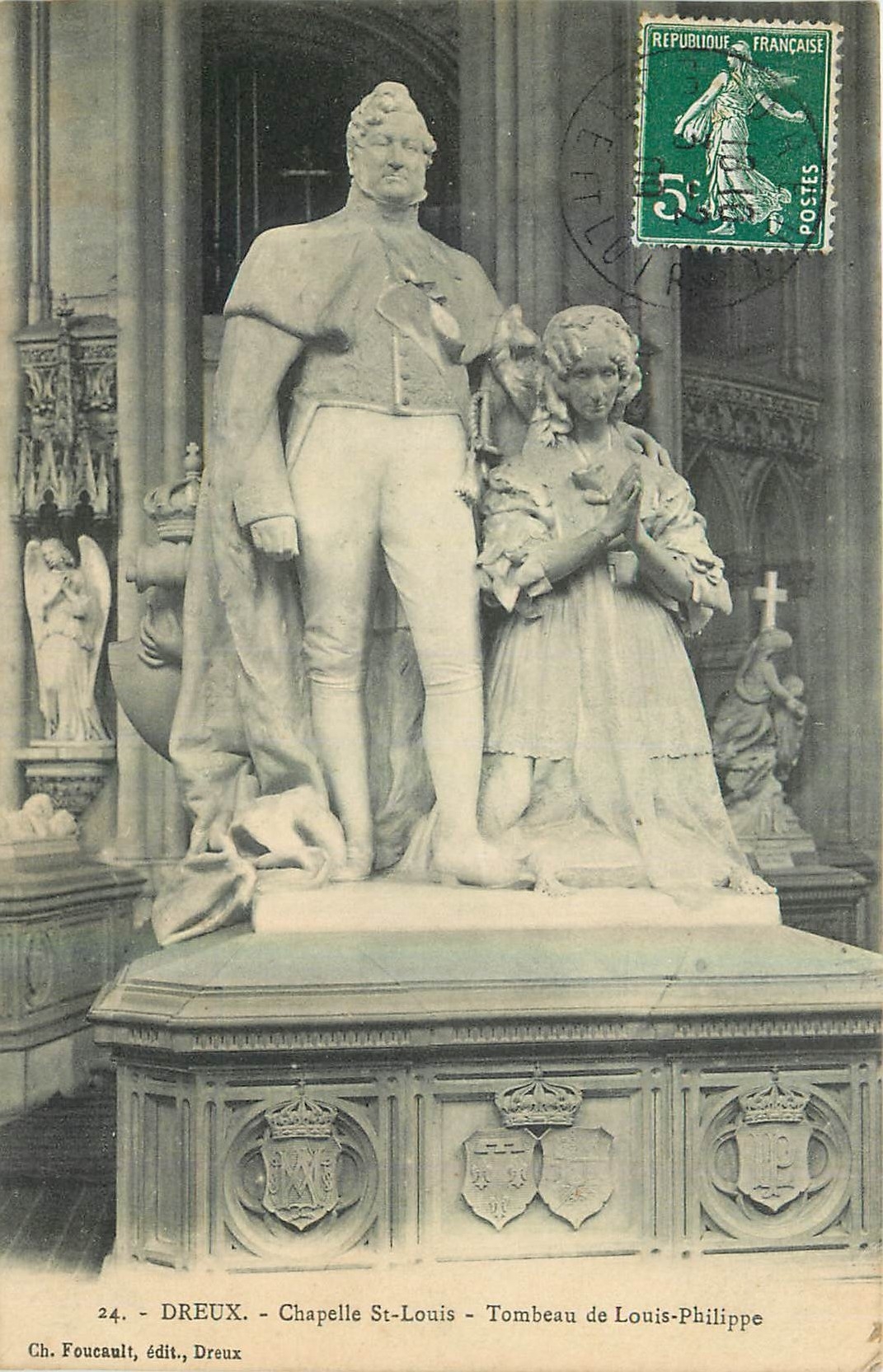 Chapelle St-Louis - Tombeau de Louis-Philippe — Dreux — Ch. Foucault, édit., Dreux