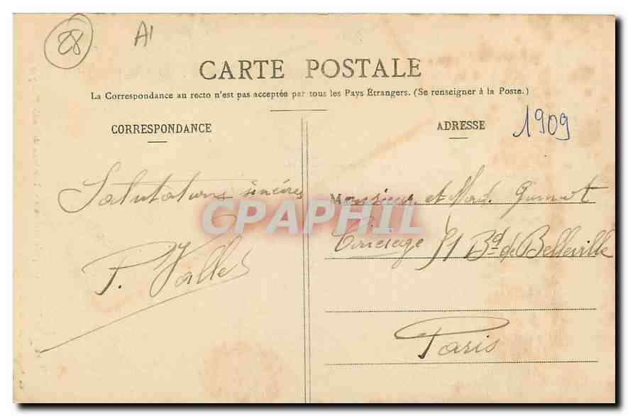 Chapelle St-Louis - Tombeau de Louis-Philippe — Dreux — Ch. Foucault, édit., Dreux — Verso