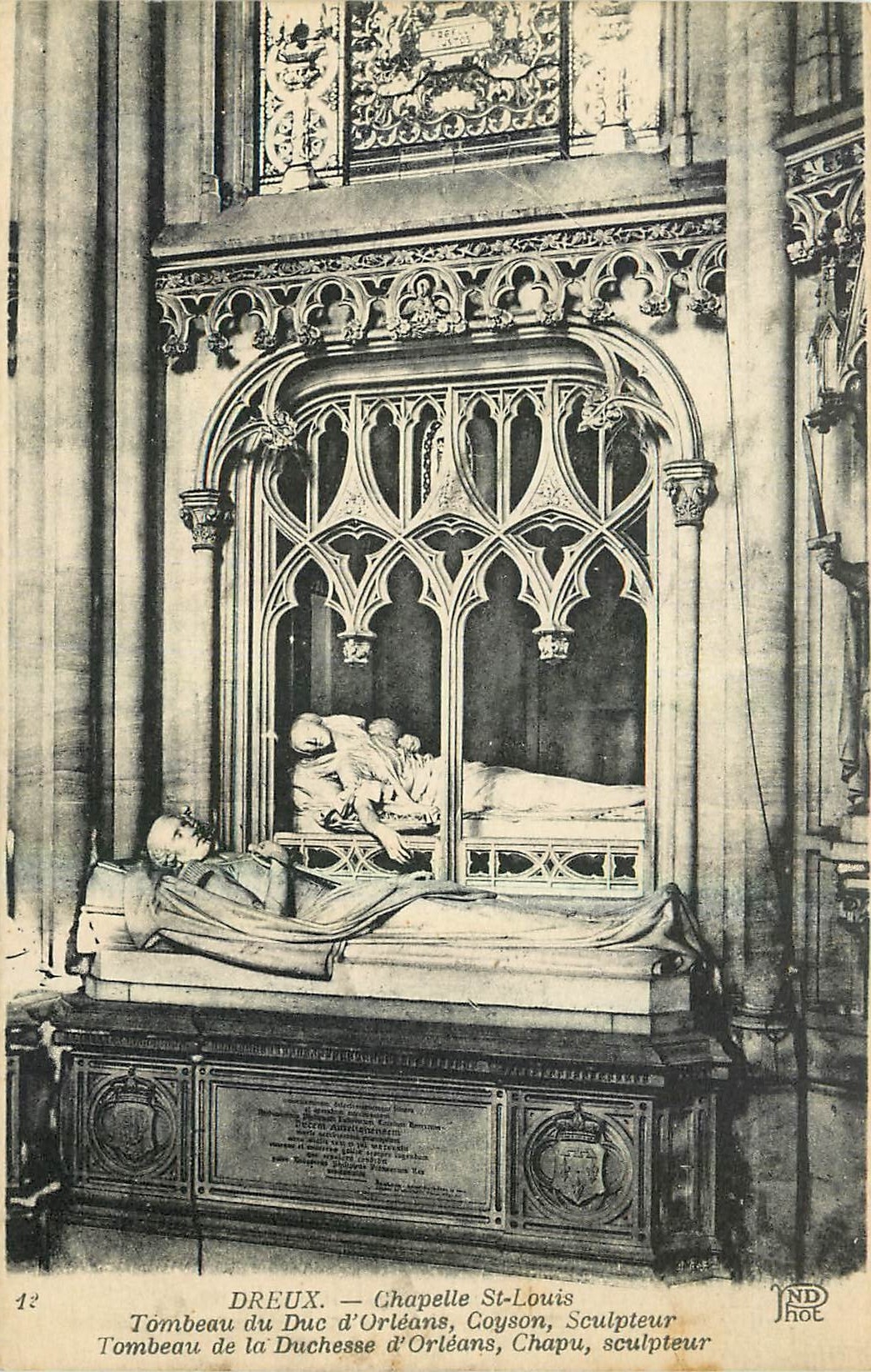Tombeau du Duc d'Orléans — Chapelle Saint-Louis — DREUX, éditeur ND HOT, n°12