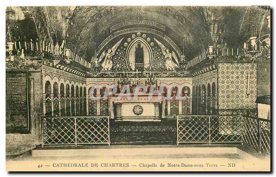 CPA Cathedrale de Chartres Chapelle de Notre Dame sous Terre 