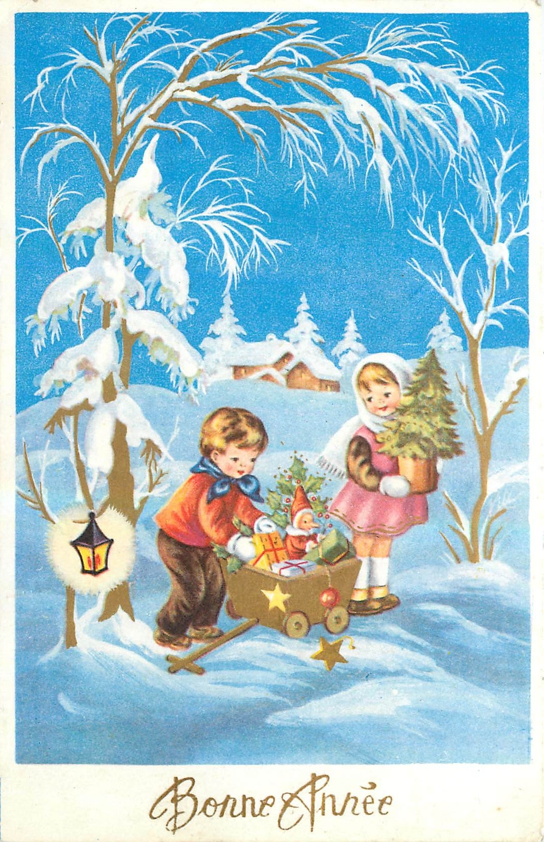 CPA Enfants Bonne annee