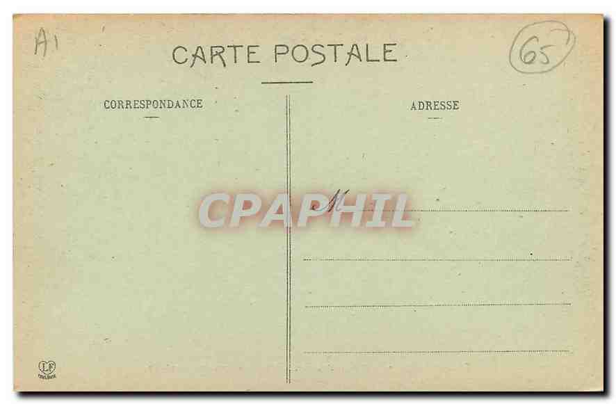 CPA Tarbes Le Jardin Massey  — Verso