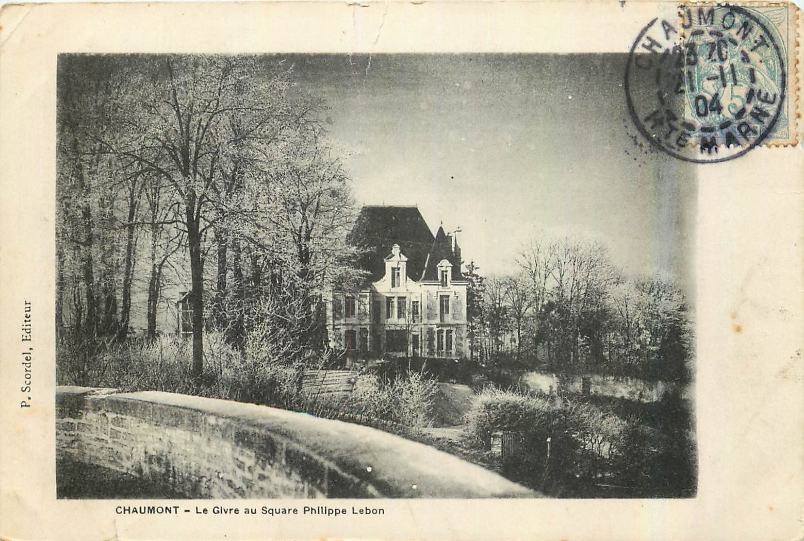 CPA Chaumont Le Givre au Square Philippe Lebon 