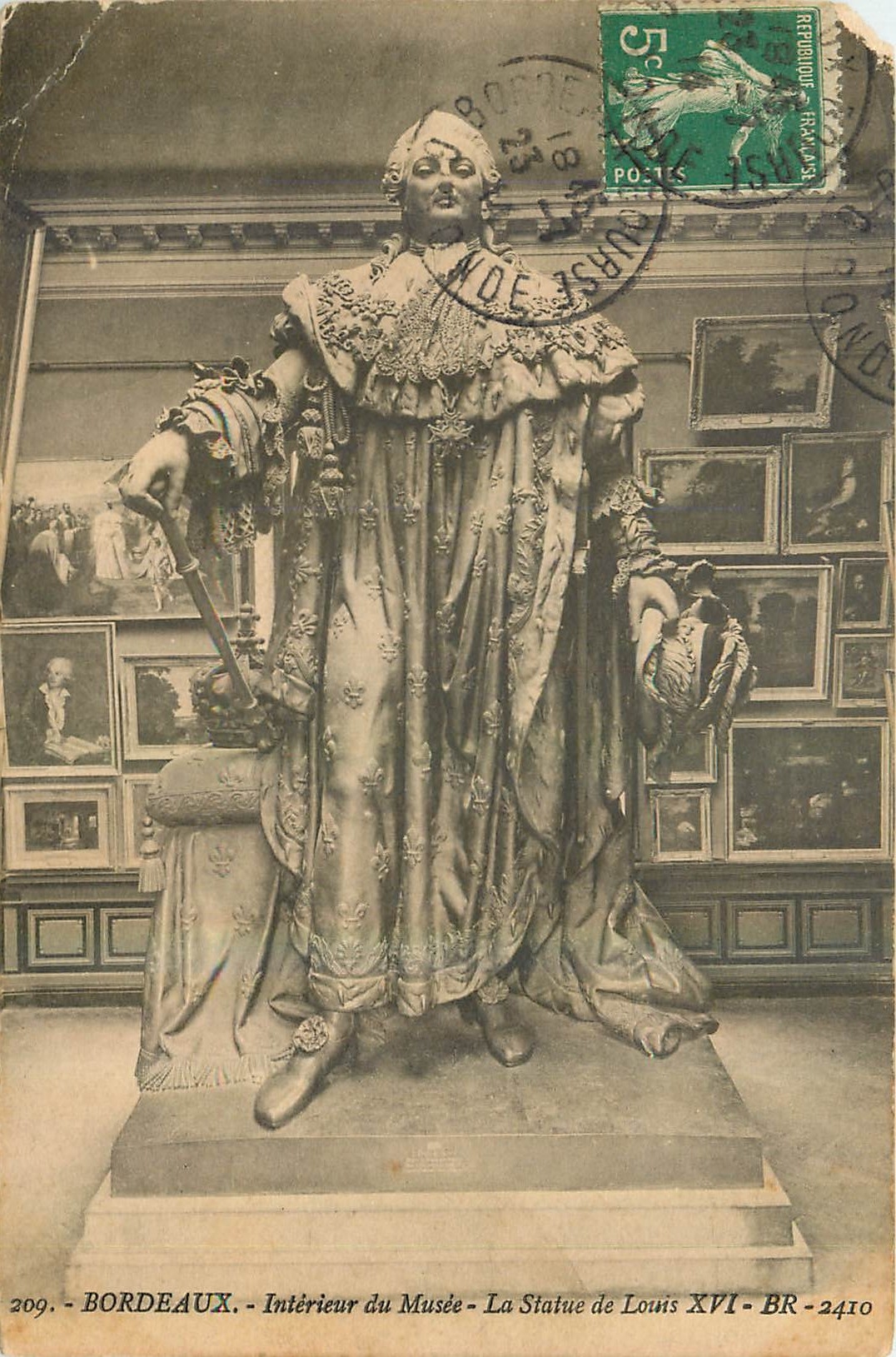 Bordeaux - Intérieur du Musée - La Statue de Louis XVI - BR-2410