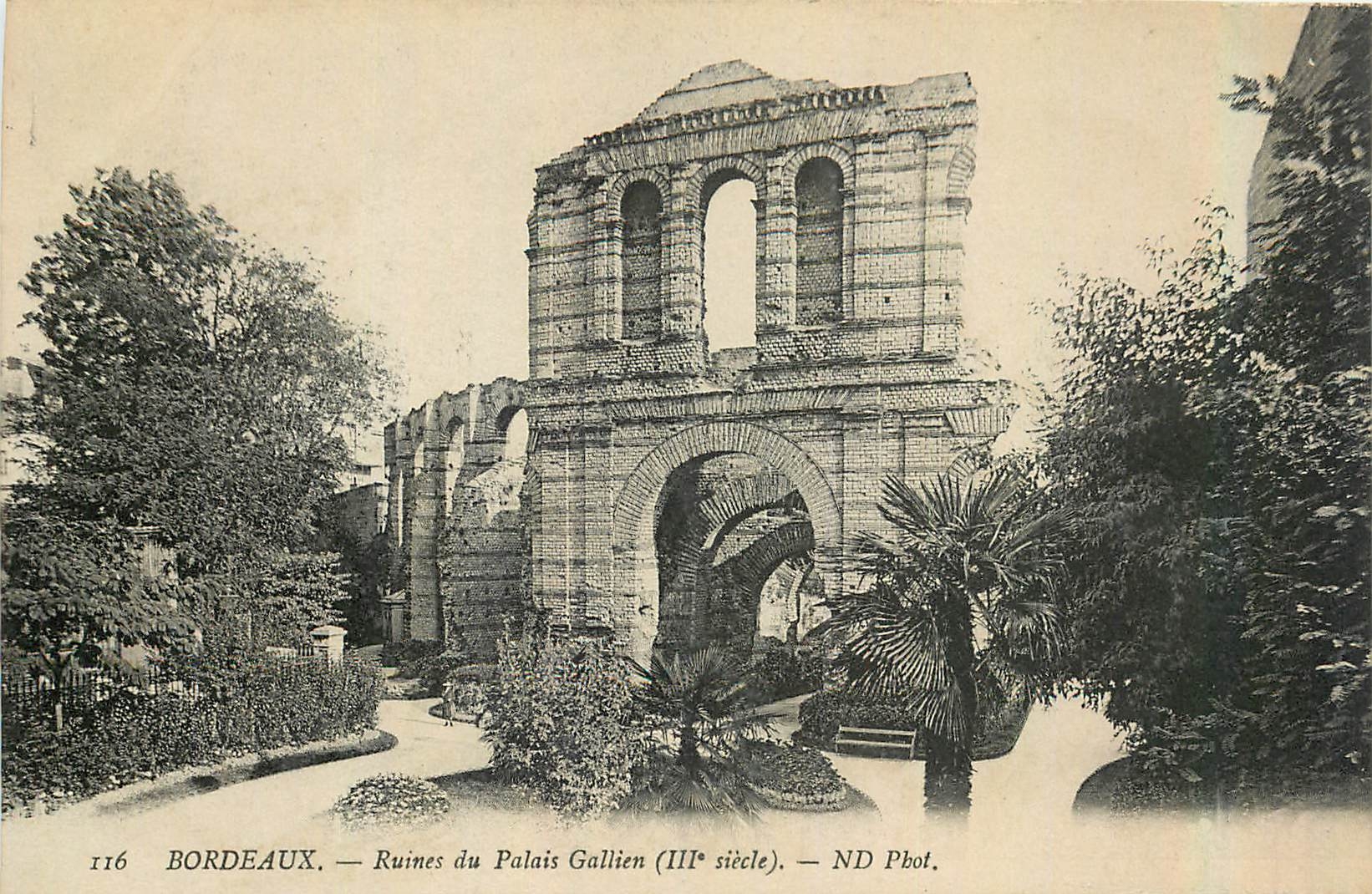 CPA Bordeaux Ruines du Palais Gallien 