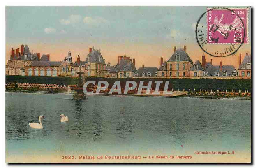 Schloss Fontainebleau — Der Bassin des Parterres — Künstlerische Sammlung L. M.