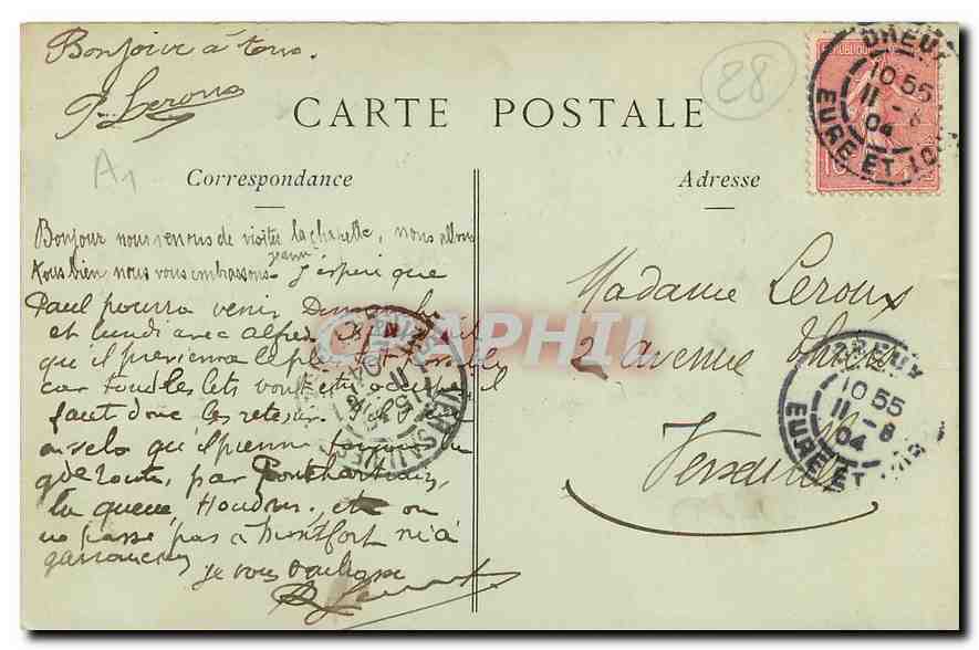 Dreux — Chapelle Saint-Louis, le Tombeau de Louis-Philippe — Collection des Magasins Réunis — Verso