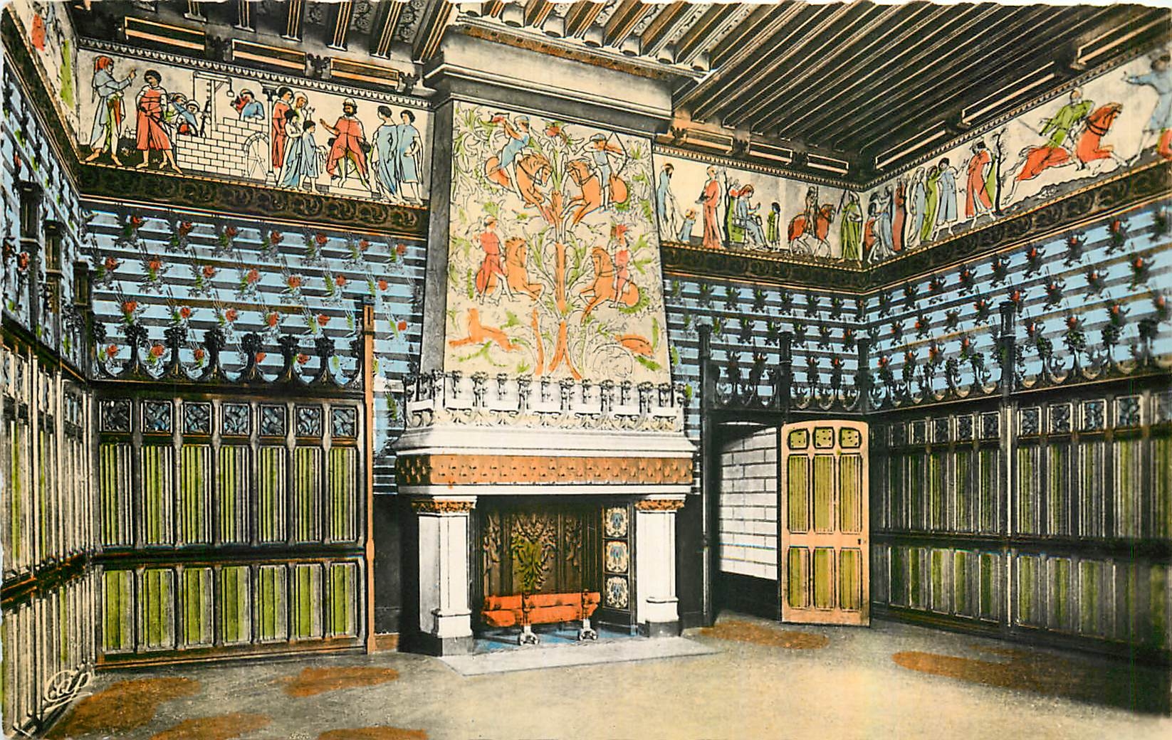 CPA Pierrefonds Le Chateau La chambre a coucher du Seigneur 