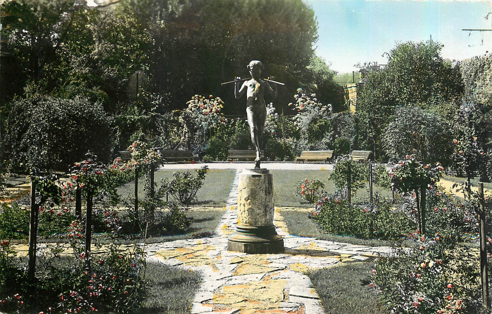 CPA Dijon Cote d'Or Jardin de l'Arquebuse La Roseraie 