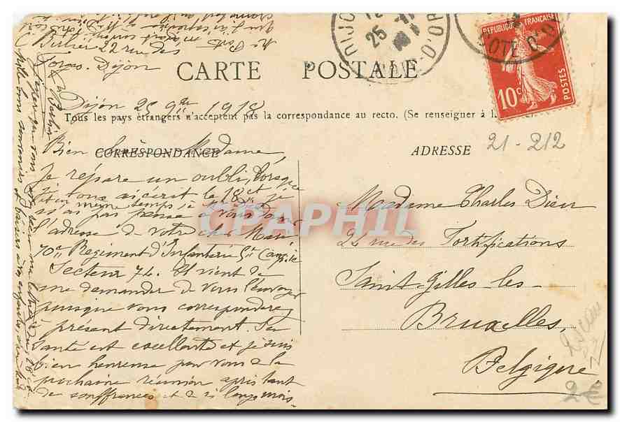 CPA Dijon Notre Dame de Bon Espoir  — Rückseite