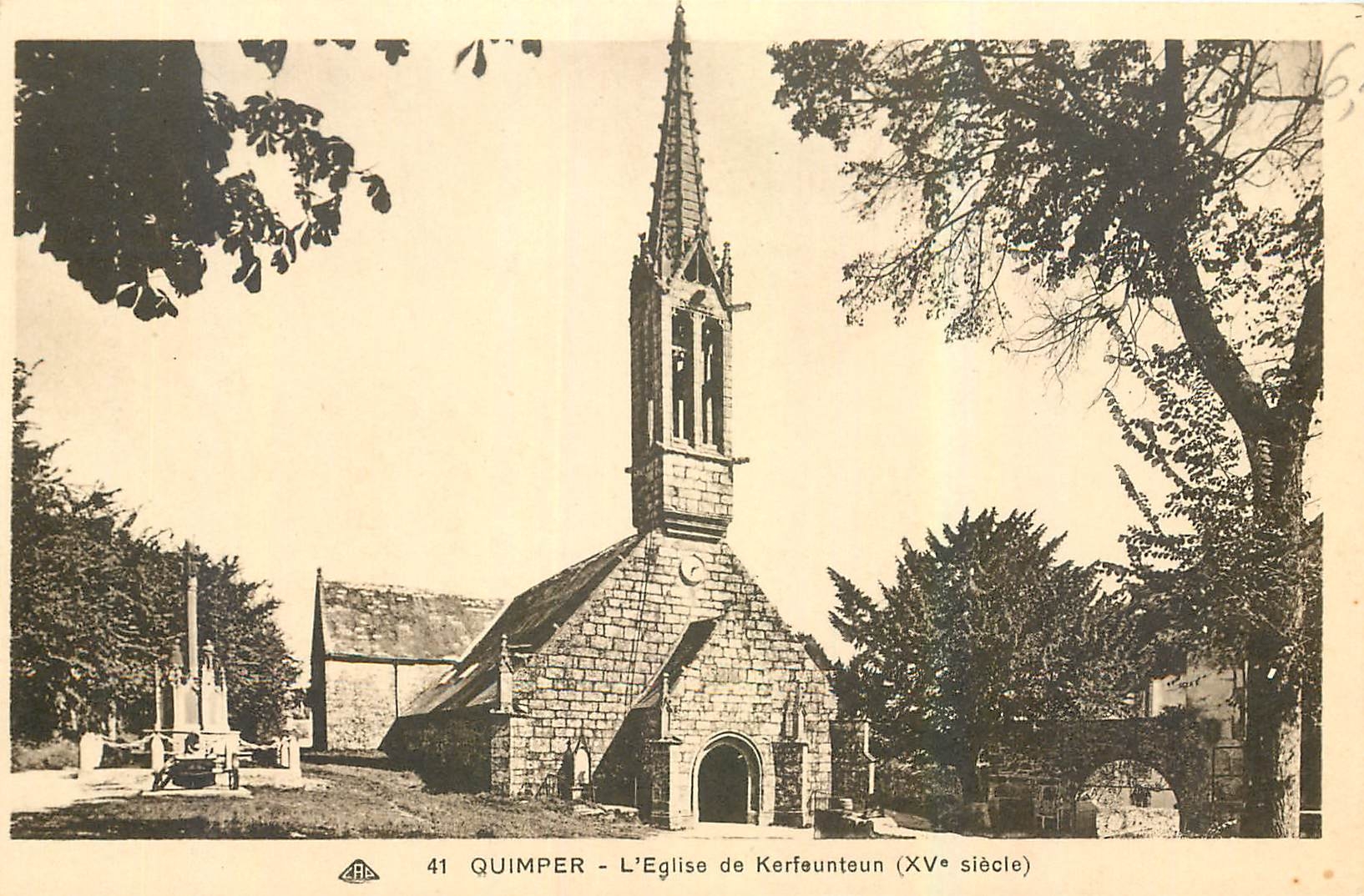 CPA Quimper L'Eglise de Kerfeunteun 